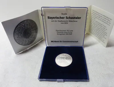 BFG-Replik Bayerischer Schautaler 1624 Silber-500 PP Etui, Zertifikat