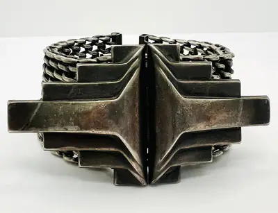 Brutalist Silber Armband 70s | Studio Style | 86g | Sarpaneva Design
