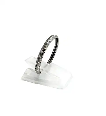 Minimalistischer 375 Weißgold Ring feiner Bandring Gr. 63 (US 10)