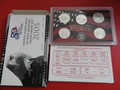 * USA * US Mint State Quarters Silber Proof Set * 2005 PP (Ki.22)