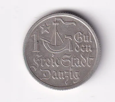 Münze Silber Danzig 1 Gulden 1923 fast vz etwas Belag nsw-leipzig