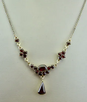 Collier Gold-Doublé Granat ca. 60er Jahre