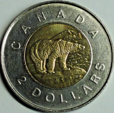 Kanada 2 Dollars 1996 - Eisbär fast st/ near unc mit Münztasche