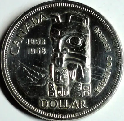 Kanada 1 Dollar 1958 100 J. British Columbia Silber-800 vz-st/xf-unc
