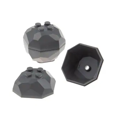 2x Lego Felsen Stein 4x4x3 neu-dunkel grau Felsblock 42291 30293 30294c01