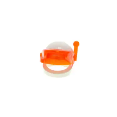 1x Lego Helm Minifigur Space Ice Planet weiß Visier neon orange sp018 x42 2446