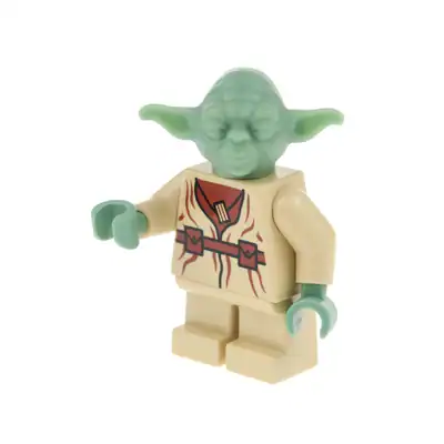 1x Lego Minifigur Magnet Star Wars Yoda beige Kopf sand grün 851229 magsw051