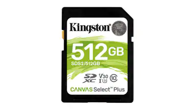 Karta pamięci Kingston Canvas Select Plus SDS2/512GB (512GB Class U3, V30 Karta
