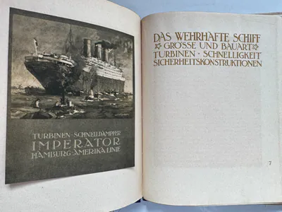 HAPAG Imperator 1913 Hamburg-Amerika Linie Original Bildband Schifffahrt
