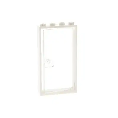 1x Lego Tür Rahmen 1x4x6 weiß Türblatt Scheibe transparent weiß Haus 60616 60596