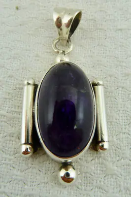 alter Anhänger 925 Silber Amethyst