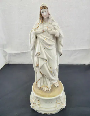 Figur Porzellan ca. um 1880 heilige Maria vermutlich St. Peterburg