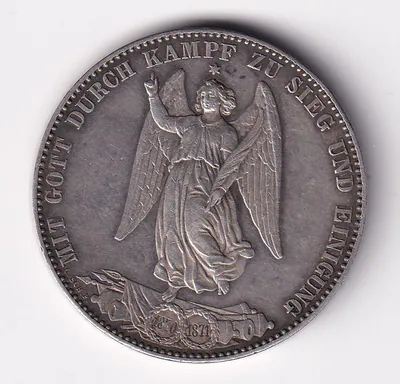 Münze Silber Taler Württemberg Siegestaler 1871 knappes vz hübsch nsw-leipzig