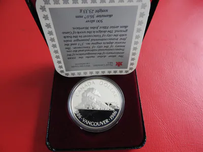* Kanada 1 Dollar 1986 Silber PP * Centenary of Vancouver (Ki.1)