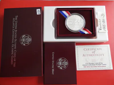 *USA 1 Dollar 1995 Silber BU * Olympia Atlanta 1996* Track and Field (Ki.23)