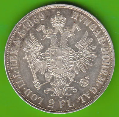 Münze Silber Österreich Doppelgulden 1889 gutes vz hübsch nswleipzig