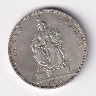 Münze Silber Taler Preußen Siegestaler 1871 knappes vz hübsch nsw-leipzig