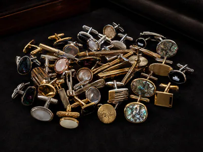 Sammlung Herrenschmuck - Manschettenknöpfe und Krawattenklammern - siehe Bilder