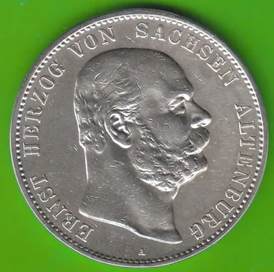Münze Silber Sachsen-Altenburg 5 Mark 1901 selten nswleipzig