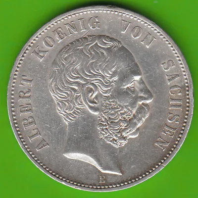 Münze Silber Sachsen 5 Mark 1901 besser als sehr schön nswleipzig