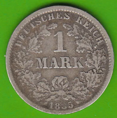 Münze Silber Kaiserreich 1 Mark 1885 G Karlsruhe nswleipzig