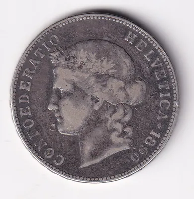Münze Silber Schweiz 5 Franken 1890 nsw-leipzig