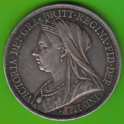 Münze Silber Großbritannien Crown 1893 fast vz hübsch nswleipzig