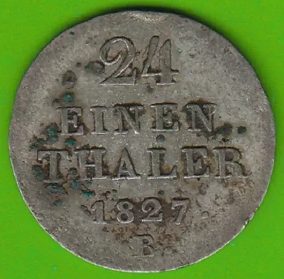 Münze Silber Hannover 1/24 Taler 1827 sehr schön nswleipzig