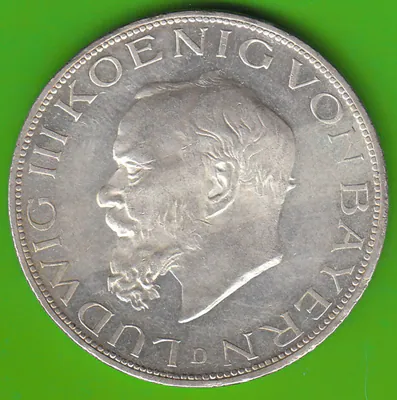 Münze Silber Bayern 5 Mark 1914 Ludwig III besser als vz sehr hübsch nswleipzig