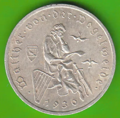 Münze Silber 3 Reichsmark 1930 A Walther von der Vogelweide gutes vz nswleipzig