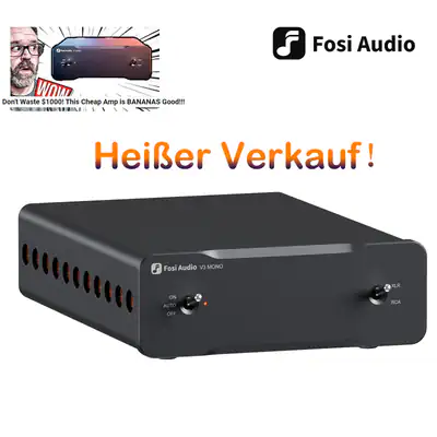 FOSI AUDIO V3 Mono Leistungsverstärker 240W Class D Verstärker TPA3255 48V/5A