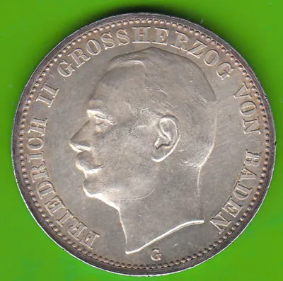 Münze Silber Baden 3 Mark 1915 sehr hübsch Jahrgang selten nswleipzig