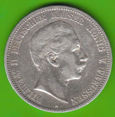 Münze Silber Preußen 5 Mark 1895 sehr schön Wilhelm II nswleipzig