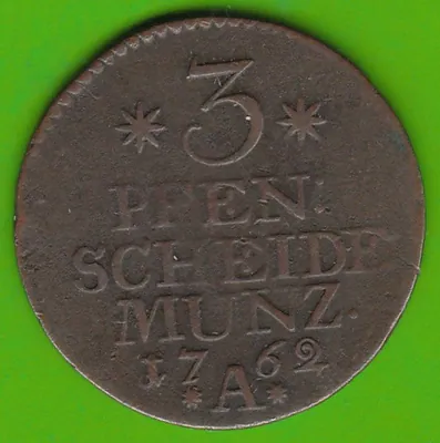Münze Preußen 3 Pfennig 1762 A knappes sehr schön nswleipzig