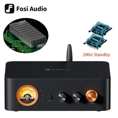 FOSI AUDIO MC351 2.1 Kanal Vollverstärker VU Meter mit DAC TPA3255 Chips BT5.0