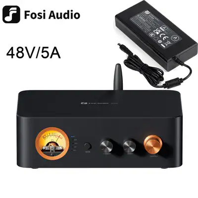 FOSI AUDIO 48V MC351 2.1 Kanal Vollverstärker VU Meter mit DAC TPA3255 BT5.0