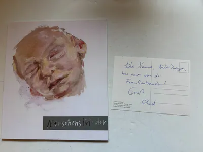 Menschenskinder Kunstkatalog Weiner Janko & Erhard Göttlicher + signierte Karte