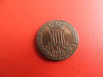 * Spanien / Cataluna * 6 Cuar 1837 * (215)(Alb.9)