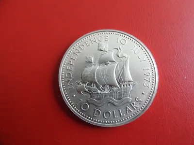 * Bahamas 10 Dollars 1973 Silber * Independence 10 July 1973 (Schub139)