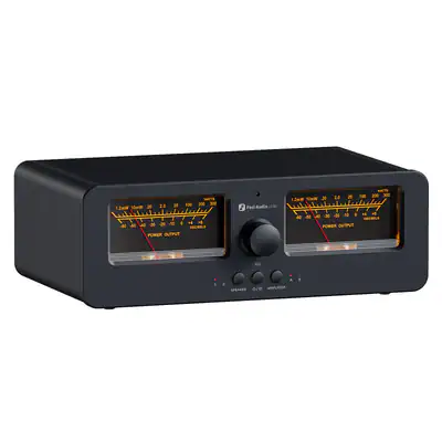 Fosi LC30 Verstärker-Lautsprecher-Umschalter 2-in-2-Out Dual Analog VU Meter Box