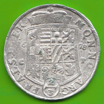Münze Silber Gulden Anhalt-Zerbst 2/3 Taler 1678 sehr schön nswleipzig