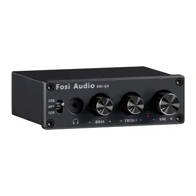 Fosi Audio Q4 Kopfhörer Verstärker Gaming DAC für PS5/PC/MAC/Aktive Lautsprecher