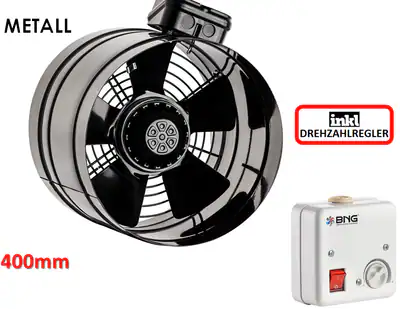 400mm TURBO 5600m³/h Axial Rohrventilator Rohrlüfter Ventilator/Gebläse/Lüfter #