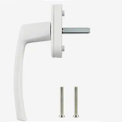 Alu Fenstergriff Weiss 37 mm Stiftlänge Balkontür Terrassentür Standard Griff
