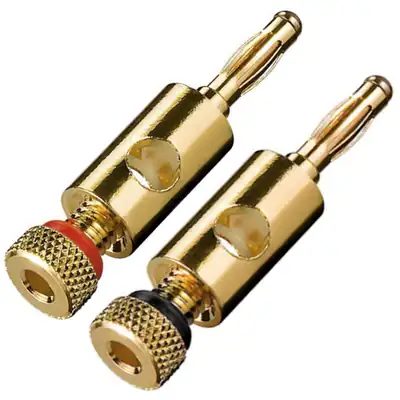 2x 6x 8x 10x Schraub Bananenstecker, Stecker für Lautsprecherkabel bis 4 mm² 24k