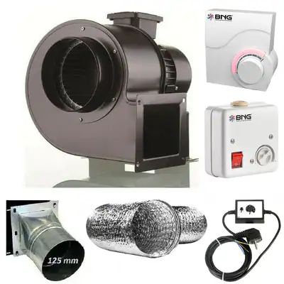 Radiallüfter REGLER + FLANSCH + FLEXROHR Radialventilator Zentrifugal Gebläse