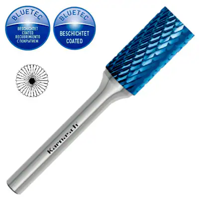 Frässtift VHM Ø=1,5-25mm, 115011, Blue Tec, Stirnverzahnung HP-3 ZYB Universal