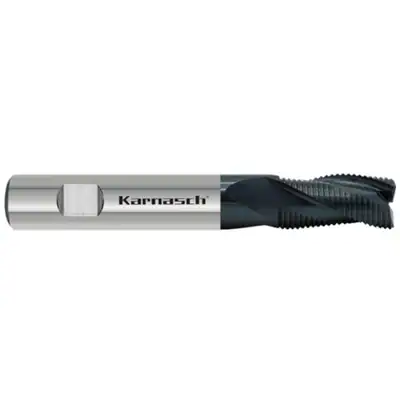 Karnasch HSSX-V2 Feinschruppfräser Z=3 Schaftfräser TiAlN DIN 1835B Edelstahl
