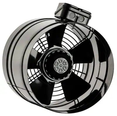 200mm 680m³/h Axial Rohrventilator Metall Gebläse Kanal Lüfter Abluft Zuluft