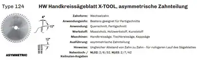 Edessö HW Handkreissägeblatt Sägeblatt X-TOOL Wechselzahn Ø160-225mm